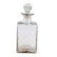 Square Shaped Square Cut Decorative Glass Bottle